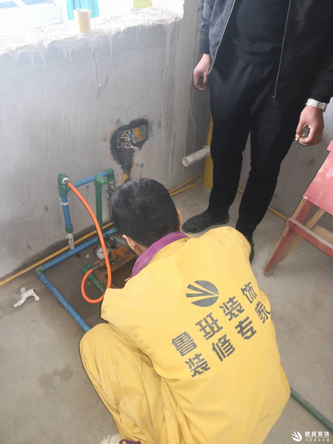 魯班裝飾施工現場